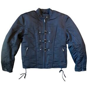 Revolution Gear Motorcycle Nylon Jacket Sz XL Black Protective Padding